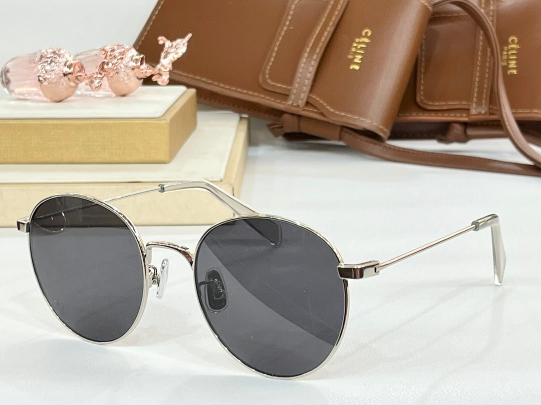 CELINE SUNGLASSES CL40100 IN METAL MINERAL GLASS LENSES