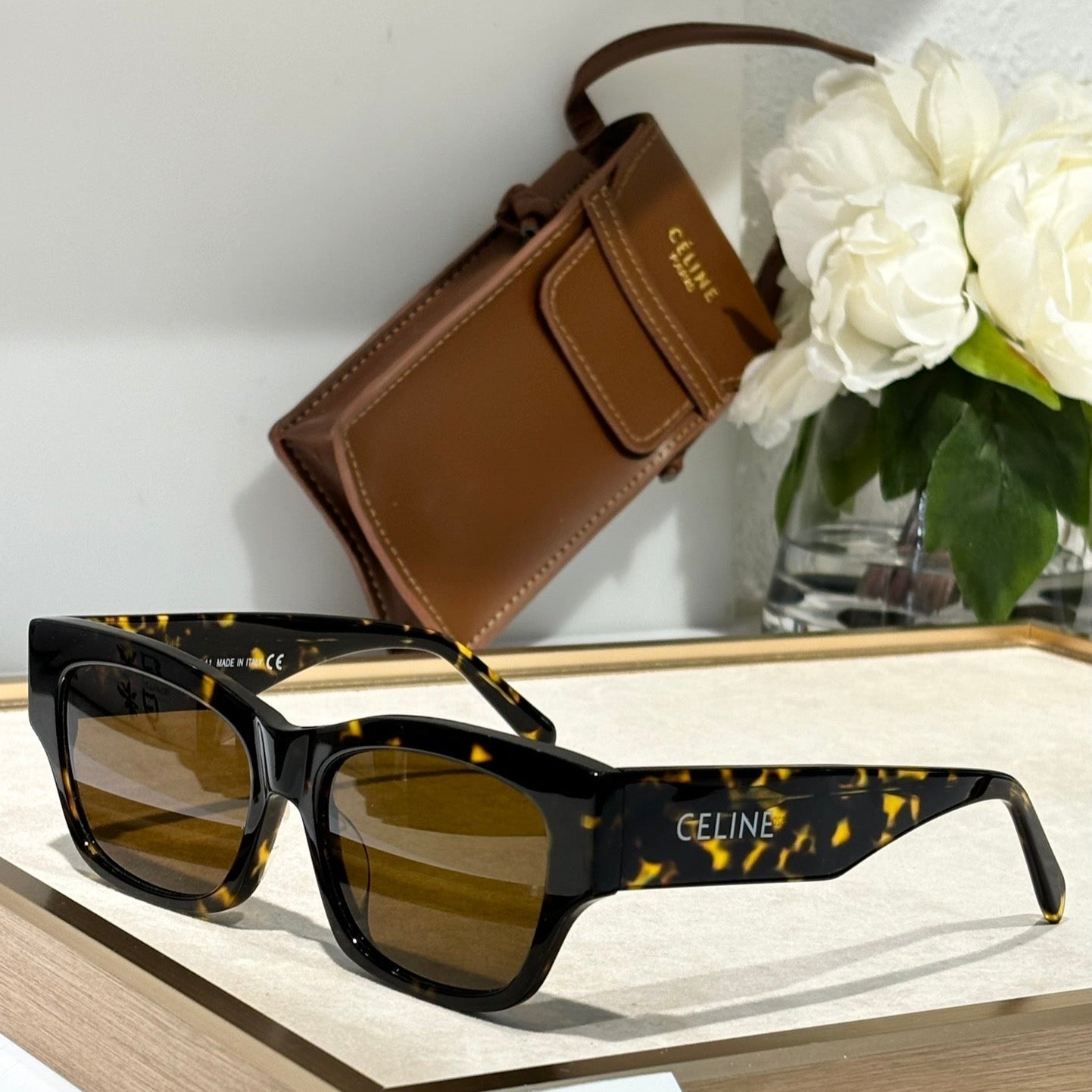 CELINE TRIOMPHE SUNGLASSES CL40197 IN PINK ACETATE