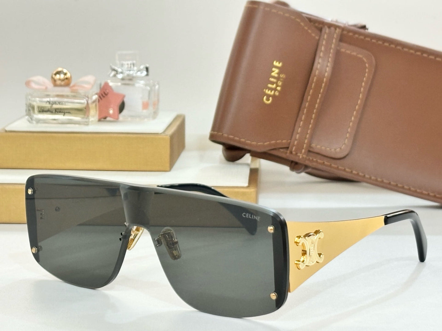 CELINE TRIOMPHE RACER SUNGLASSES CL42014 IN METAL