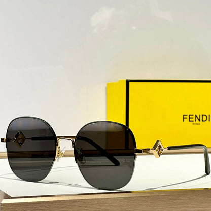 FENDI TRAVEL ROUND FRAME SUNGLASSES FD8136 IN METAL