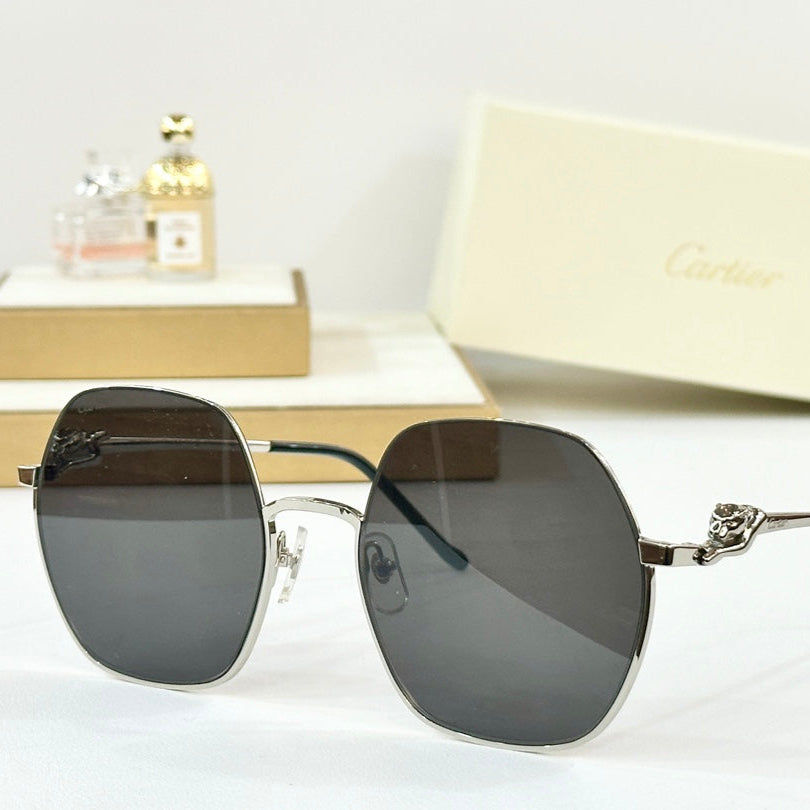 CARTIER PANTHÈRE ROUND FRAME SUNGLASSES CT0267 IN METAL