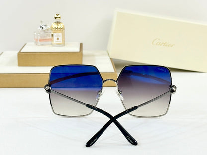 CARTIER OVERSIZED SQUARE FRAME SUNGLASSES CT0361 IN METAL