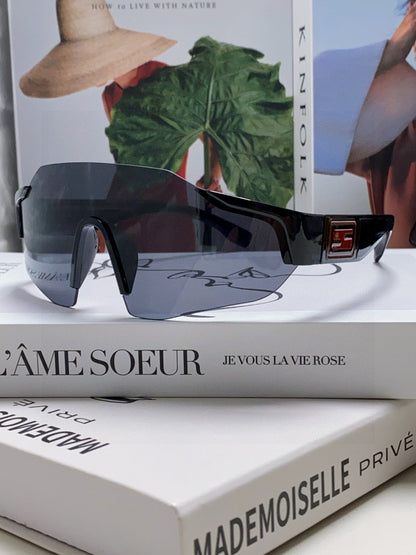 FENDI FF SQUARED VISOR FRAME SUNGLASSES 557144 IN ACETATE