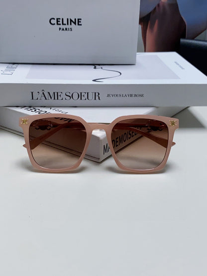 CELINE TRIOMPHE SUNGLASSES 497815 IN PINK CLEAR METAL