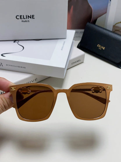 CELINE TRIOMPHE SUNGLASSES 497816 IN NUDE METAL