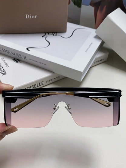 DIOR SUNGLASSES CLUB M1U 566688 IN BLACK ACETATE PINK SMOKE LENSES
