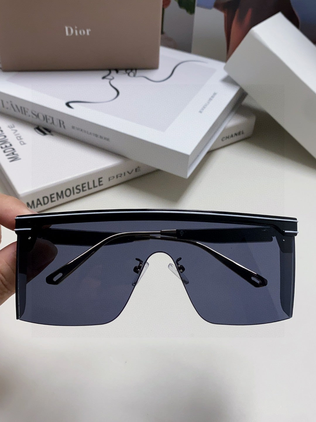 DIOR SUNGLASSES CLUB M1U 566689 IN BLACK ACETATE