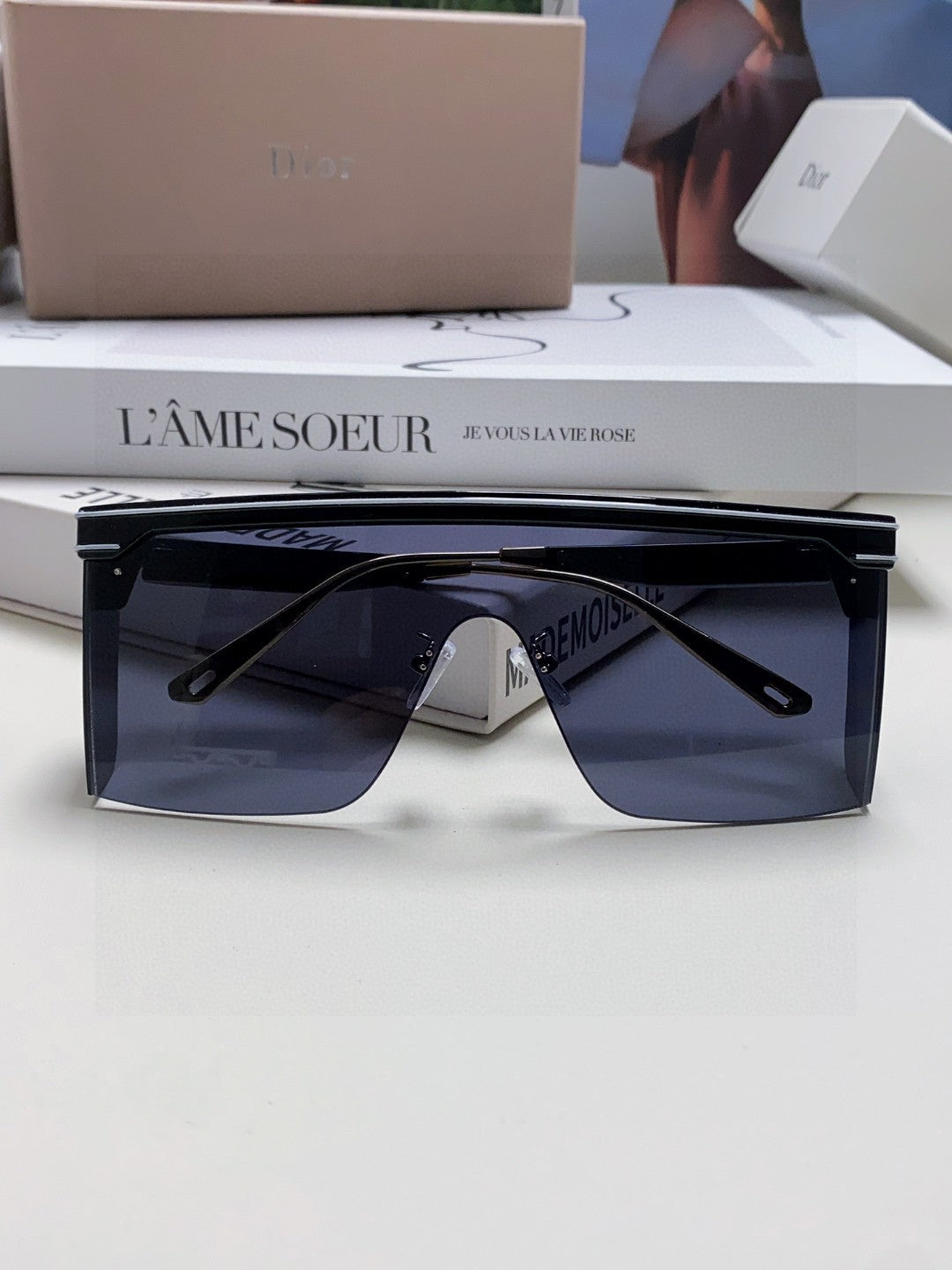 DIOR SUNGLASSES CLUB M1U 566689 IN BLACK ACETATE