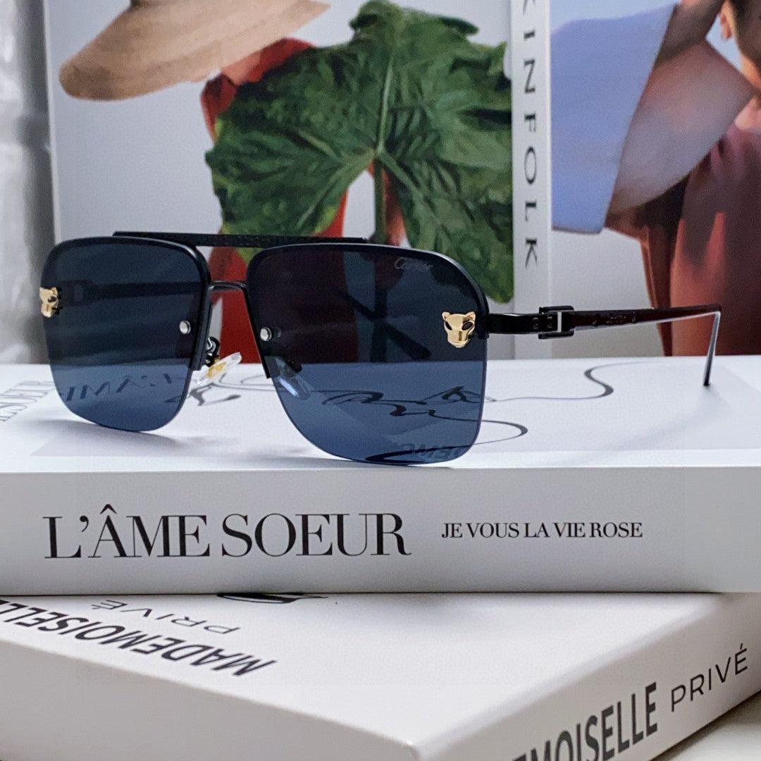 CARTIER PANTHÈRE SQUARE FRAME SUNGLASSES 543534 IN METAL