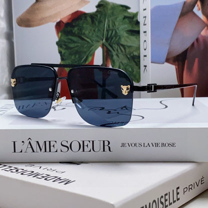 CARTIER PANTHÈRE SQUARE FRAME SUNGLASSES 543534 IN METAL