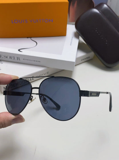 LOUIS VUITTON PILOT SUNGLASSES 581365 IN BLACK METAL