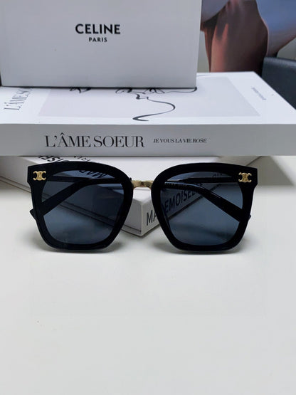 CELINE TRIOMPHE SUNGLASSES 548591 IN BLACK ACETATE