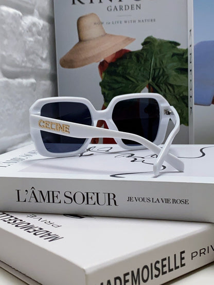 CELINE TRIOMPHE SUNGLASSES 548594 IN WHITE ACETATE