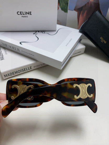 CELINE TRIOMPHE SUNGLASSES 548600 IN DARK HAVANA ACETATE