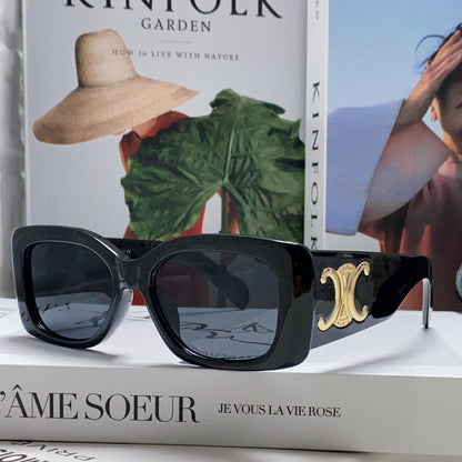 CELINE TRIOMPHE SUNGLASSES 548602 IN BLACK ACETATE