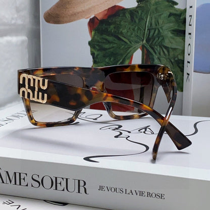 MIU MIU RUNWAY SQUARE SUNGLASSES 513009 IN HAVANA ACETATE