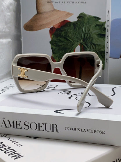 CELINE TRIOMPHE SUNGLASSES 552770 IN LIGHT GREY ACETATE