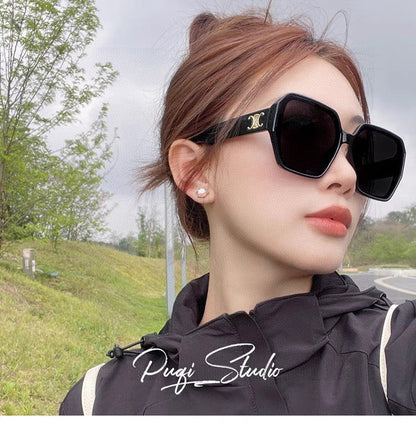 CELINE TRIOMPHE SUNGLASSES 552772 IN BLACK ACETATE