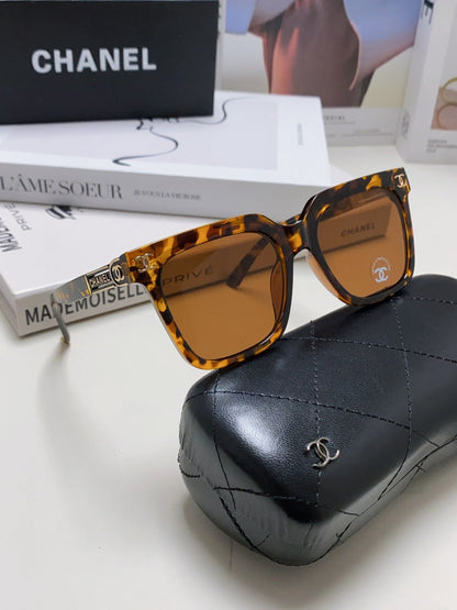 CHANEL SQUARE SUNGLASSES 632879 IN HAVANA ACETATE