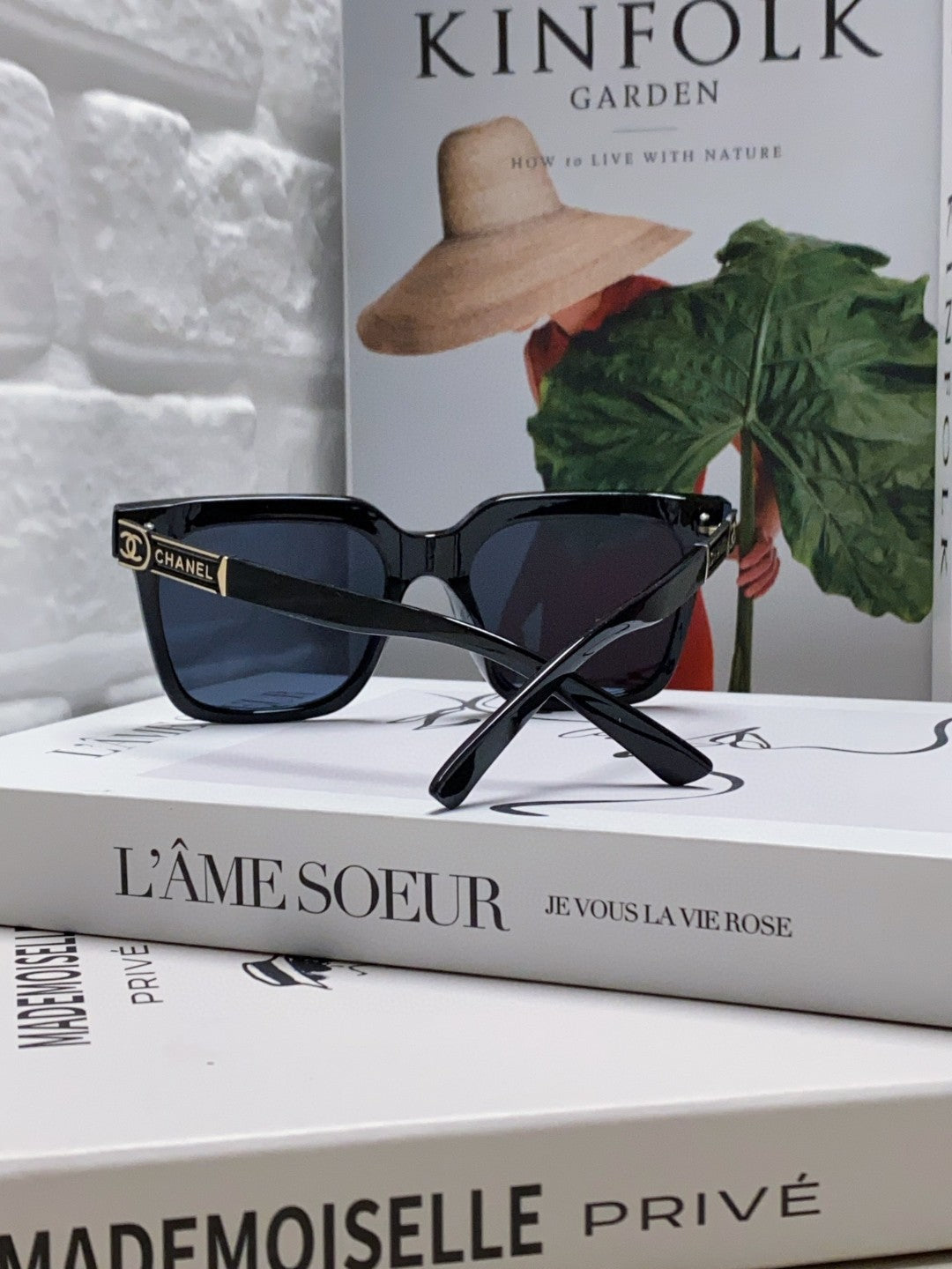 CHANEL SQUARE SUNGLASSES 632880 IN BLACK ACETATE