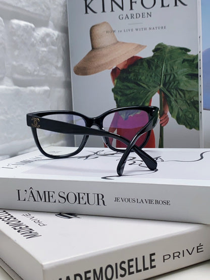 CHANEL SQUARE SUNGLASSES 632890 IN BLACK ACETATE