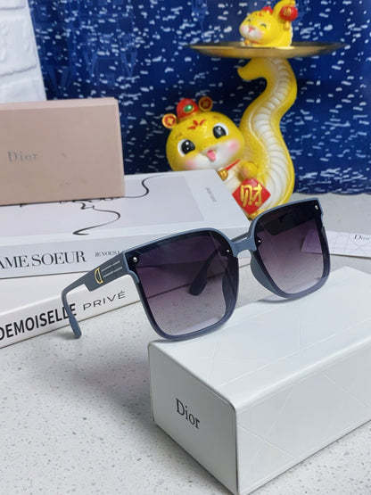 DIOR MONTAIGNE SUNGLASSES 560861 IN TAN BLUE ACETATE