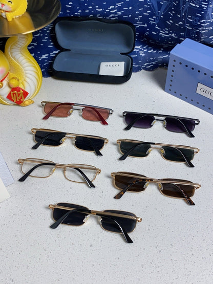 GUCCI RECTANGULAR FRAME SUNGLASSES GG1457S IN METAL
