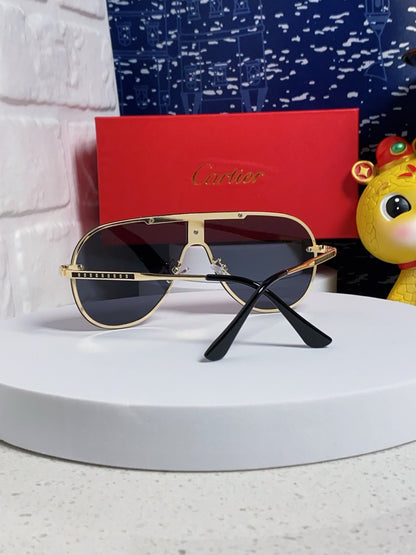 CARTIER SIGNATURE AVIATOR FRAME SUNGLASSES 563238 IN METAL