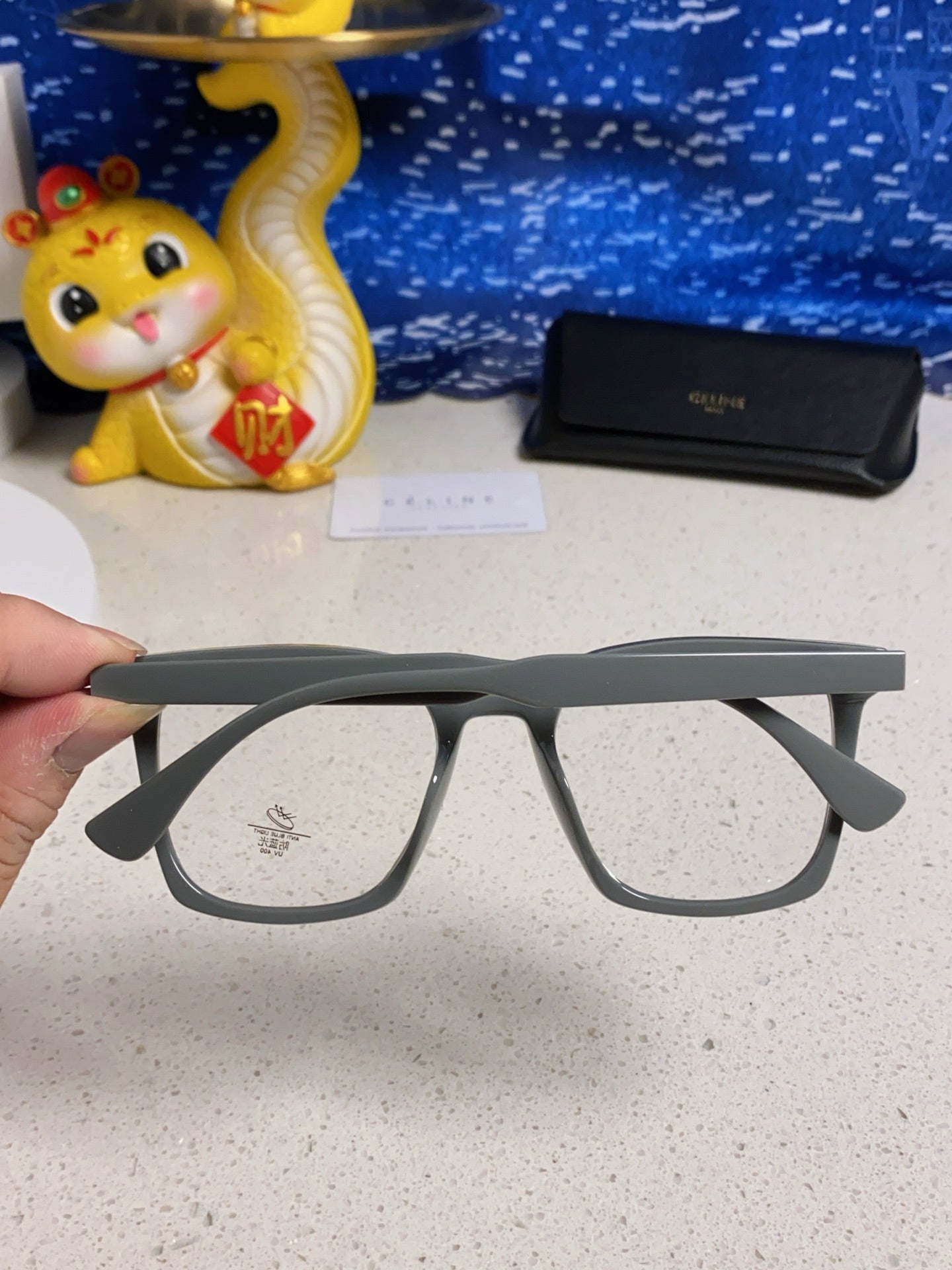 CELINE TRIOMPHE SUNGLASSES 563253 IN GREY ACETATE