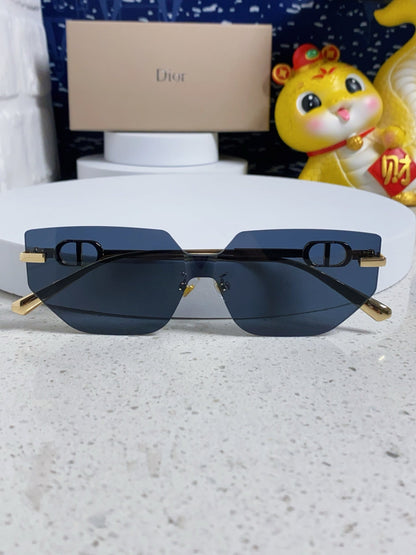 DIOR MONTAIGNE SUNGLASSES 563194 IN GOLD METAL GREY LENSES