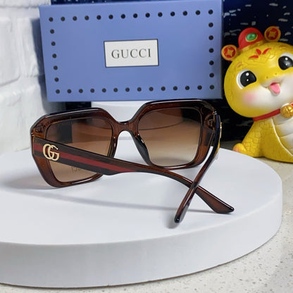 GUCCI GG EMBOSSED LOGO SQUARE FRAME SUNGLASSES 563171 IN ACETATE