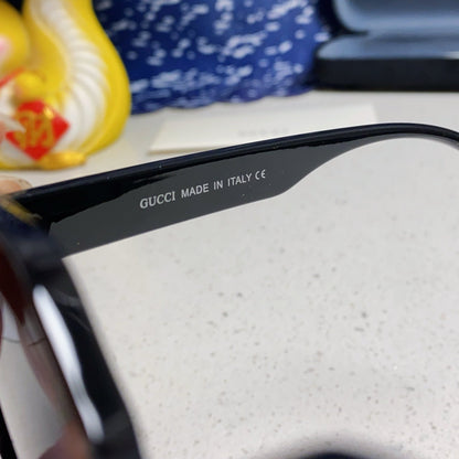 GUCCI GG EMBOSSED LOGO SQUARE FRAME SUNGLASSES 563171 IN ACETATE