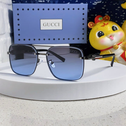 GUCCI SQUARE FRAME SUNGLASSES 563175 IN METAL