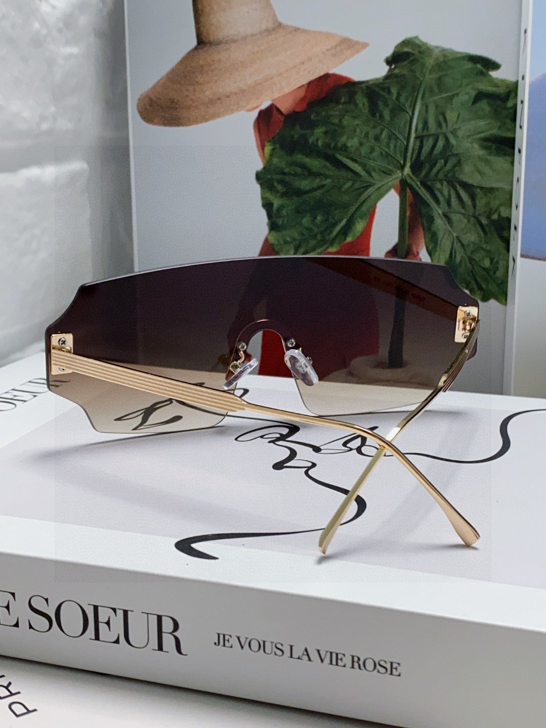 FENDI ANGULAR VISOR SUNGLASSES 575795 IN METAL