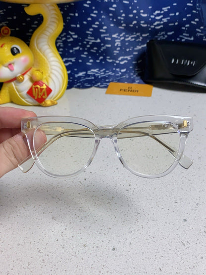 FENDI DIAGONAL ROUND FRAME SUNGLASSES 566718 IN ACETATE