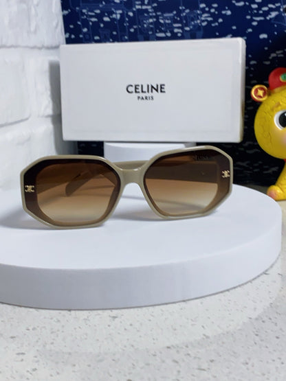 CELINE TRIOMPHE SQUARE SUNGLASSES 566741 IN IVORY ACETATE