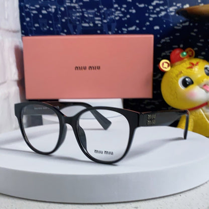 MIU MIU RUNWAY SUNGLASSES 567507 IN BLACK ACETATE SILVER LOGO