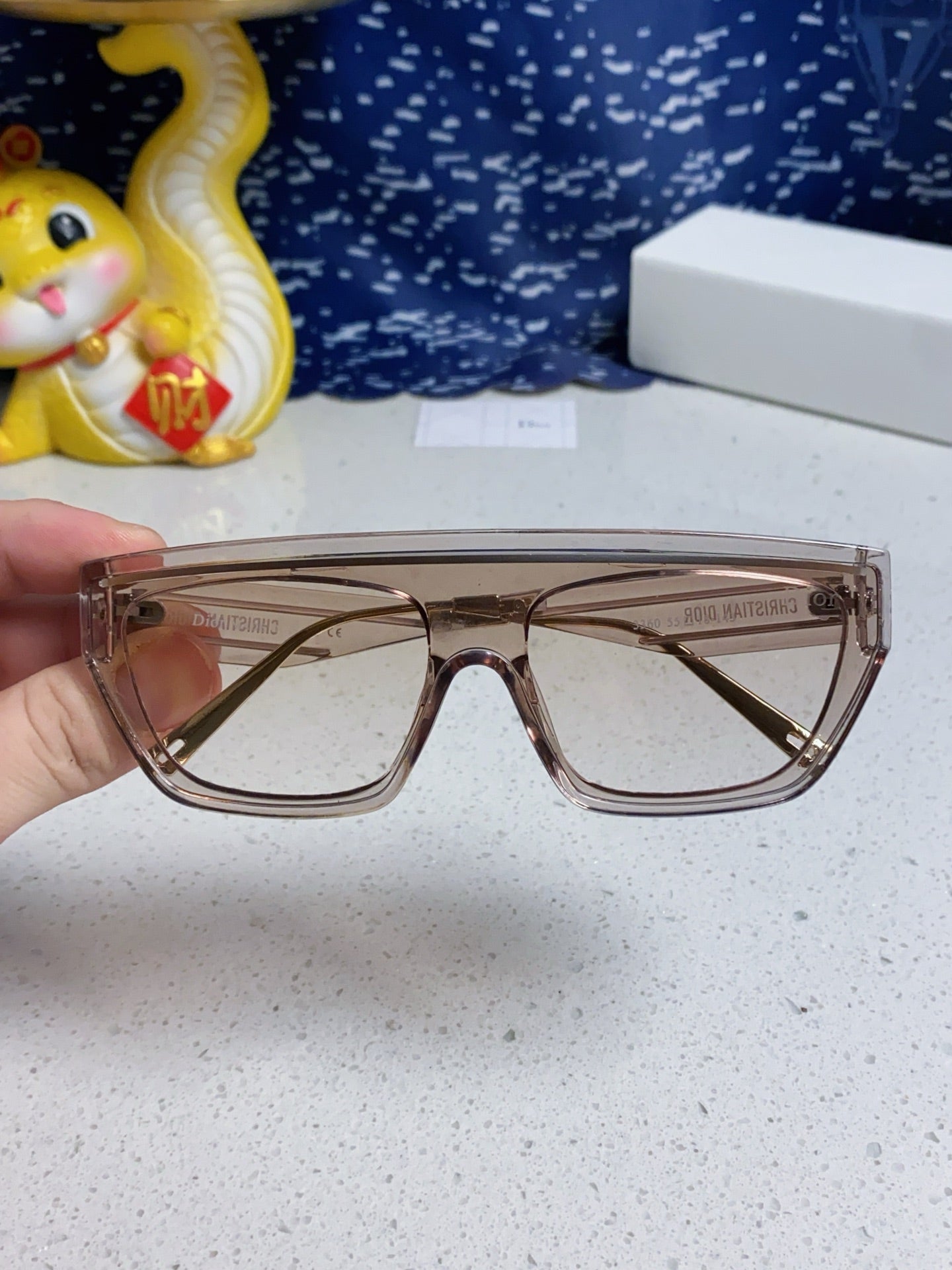DIOR MONTAIGNE SUNGLASSES CLUB M7U IN BROWN CLEAR ACETATE