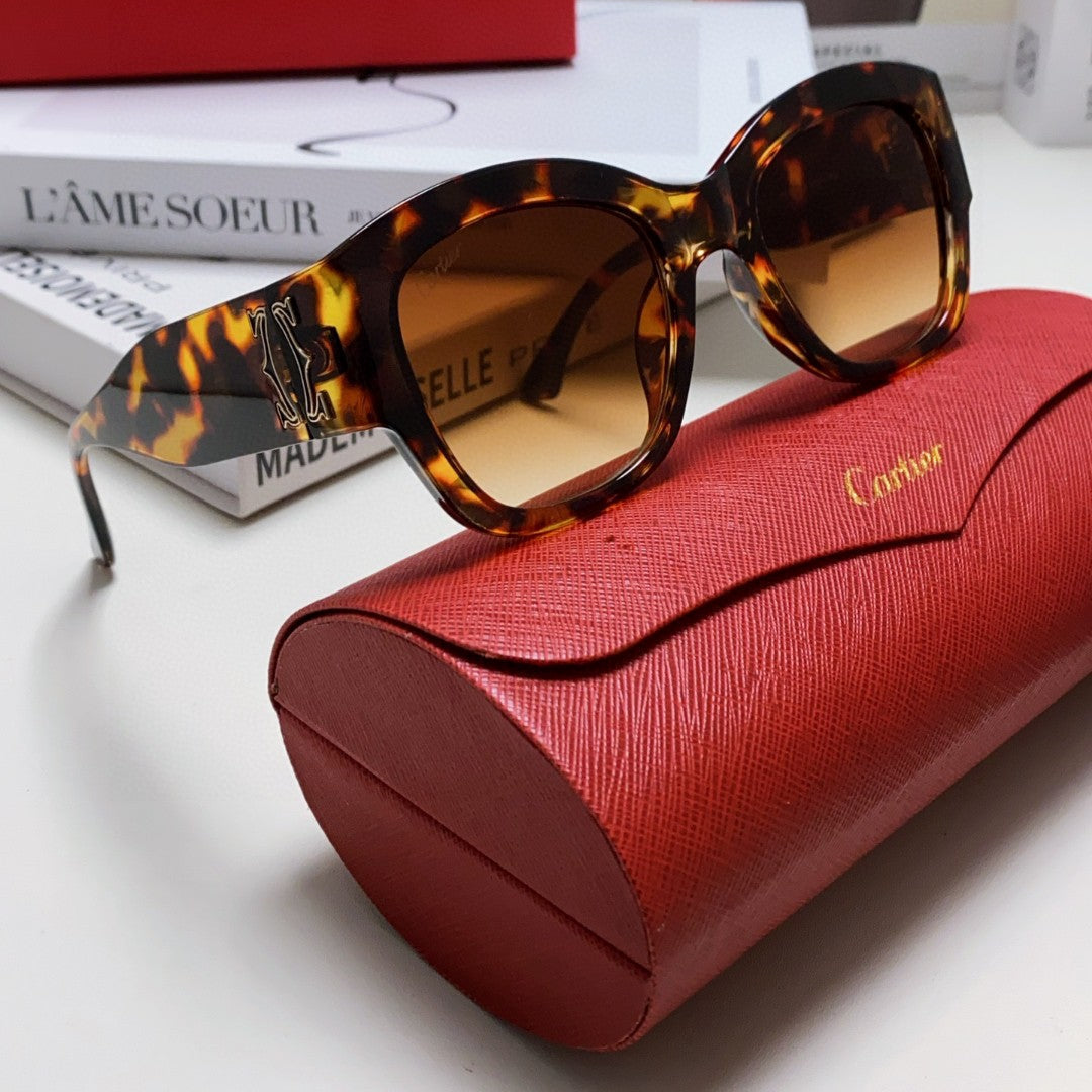 CARTIER CHUNKY SQUARE FRAME SUNGLASSES 533149 IN ACETATE