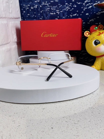 CARTIER SIGNATURE RECTANGULAR FRAME SUNGLASSES 533233 IN METAL