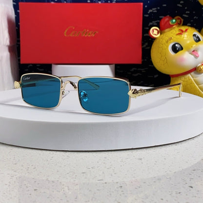 CARTIER PANTHÈRE RECTANGULAR FRAME SUNGLASSES CT0473S IN METAL