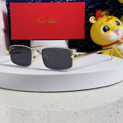 CARTIER PANTHÈRE RECTANGULAR FRAME SUNGLASSES CT0473S IN METAL