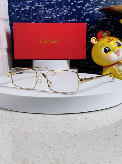CARTIER SANTOS RECTANGULAR FRAME SUNGLASSES CT0473S IN METAL
