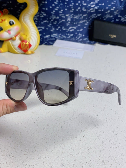 CELINE TRIOMPHE SUNGLASSES 566217 IN MARBLED EFFECT ACETATE