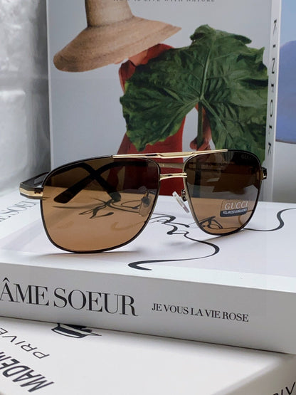 GUCCI NAVIGATOR FRAME SUNGLASSES 570256 IN METAL