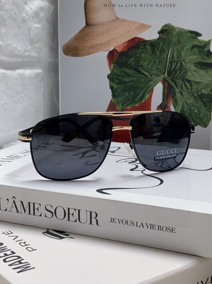 GUCCI NAVIGATOR FRAME SUNGLASSES 570256 IN METAL