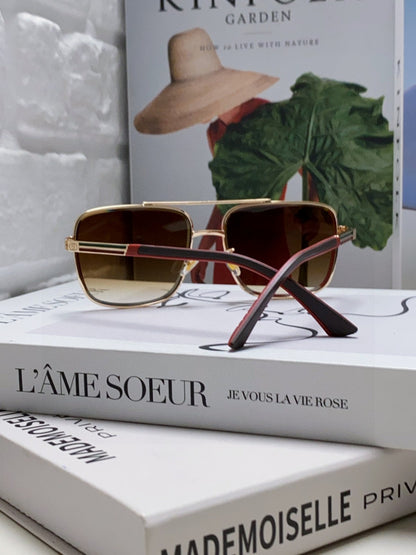 GUCCI SQUARE FRAME SUNGLASSES 570213 IN METAL
