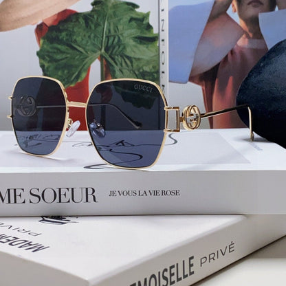 GUCCI SQUARE FRAME SUNGLASSES 570217 IN METAL