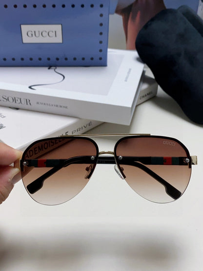 GUCCI AVIATOR FRAME SUNGLASSES 570223 IN METAL