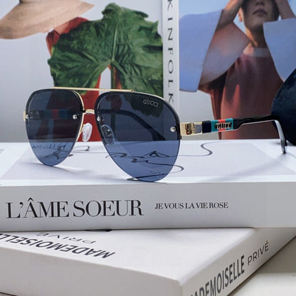 GUCCI AVIATOR FRAME SUNGLASSES 570223 IN METAL